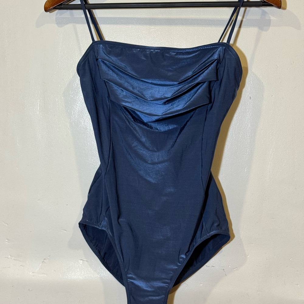 Mirella navy blue elegant dance leotard, size: medium